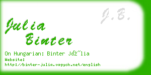 julia binter business card